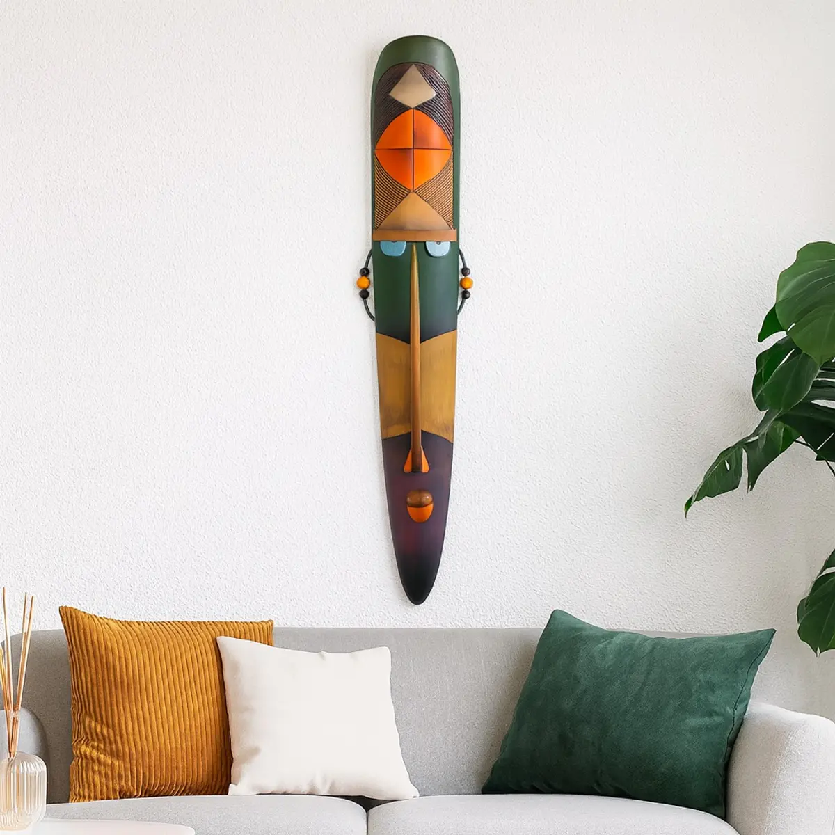 Mounted version of Handcrafted bamboo art