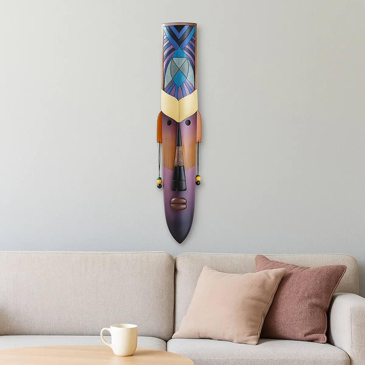 showcasing giganteus bamboo art on wall