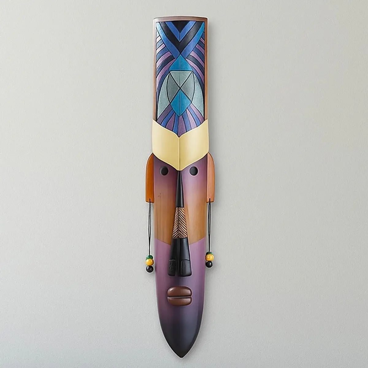 View of handcrafted bamboo art