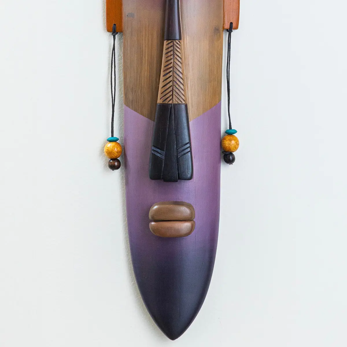 close up of handpainted bamboo art