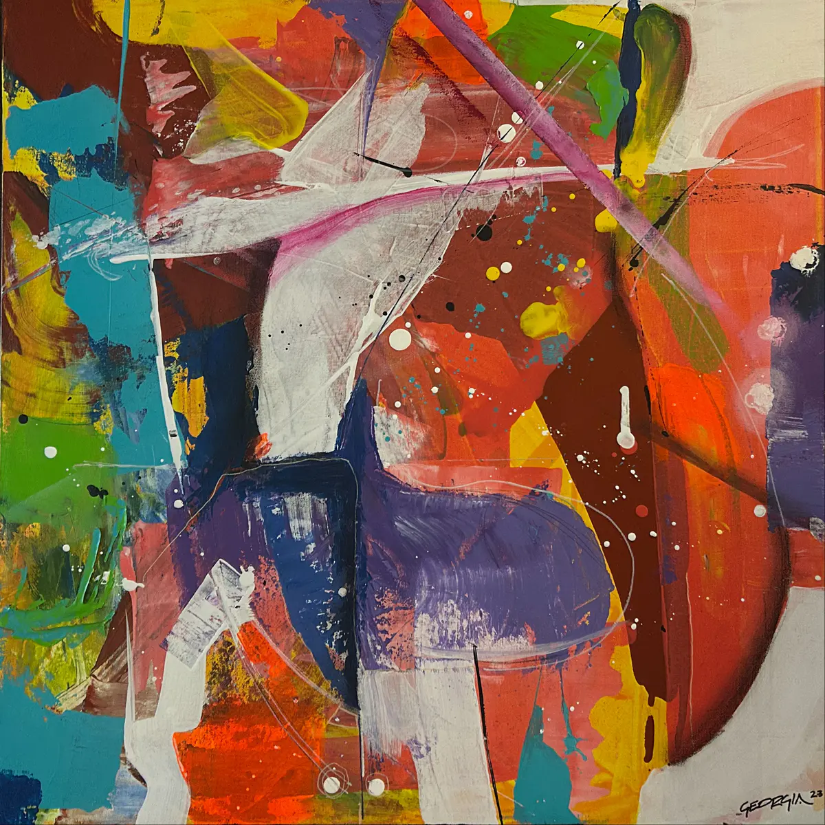 Acylic Abstract Painting on Canvas