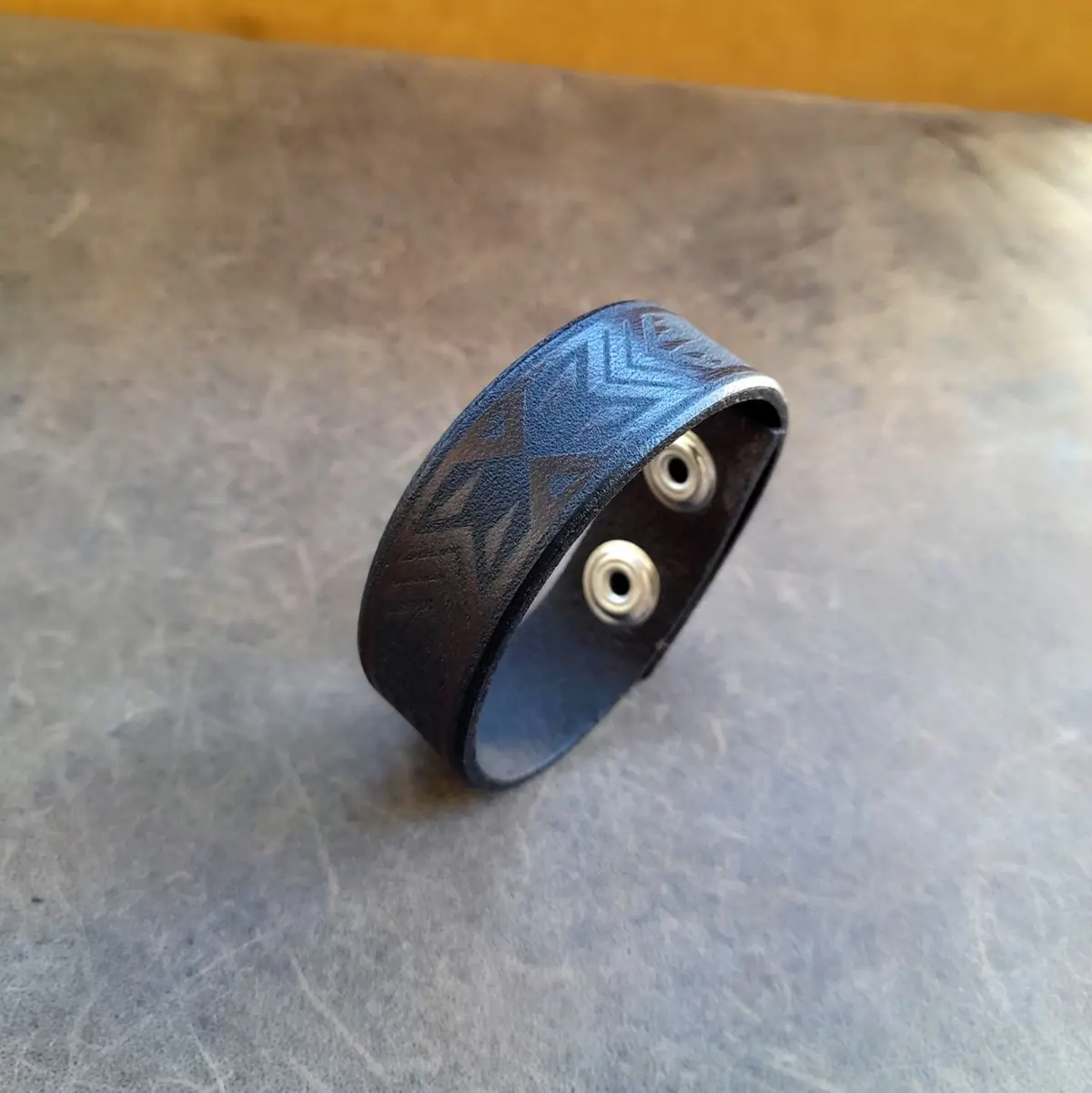 Polynesian Tribal Leather Bracelet main