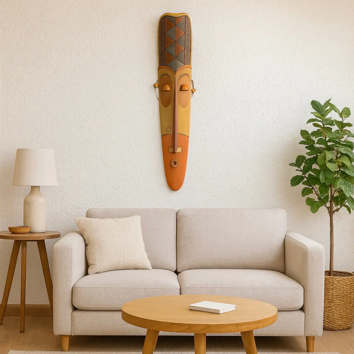 mounted AI photo of bamboo art