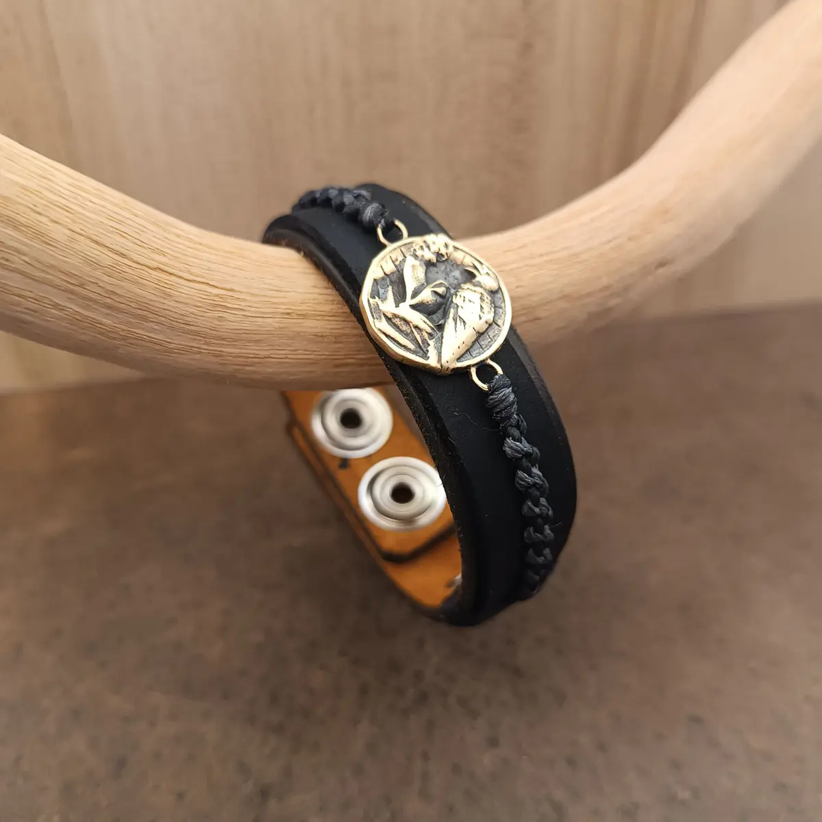 Black Raven Layered Bracelet Side View