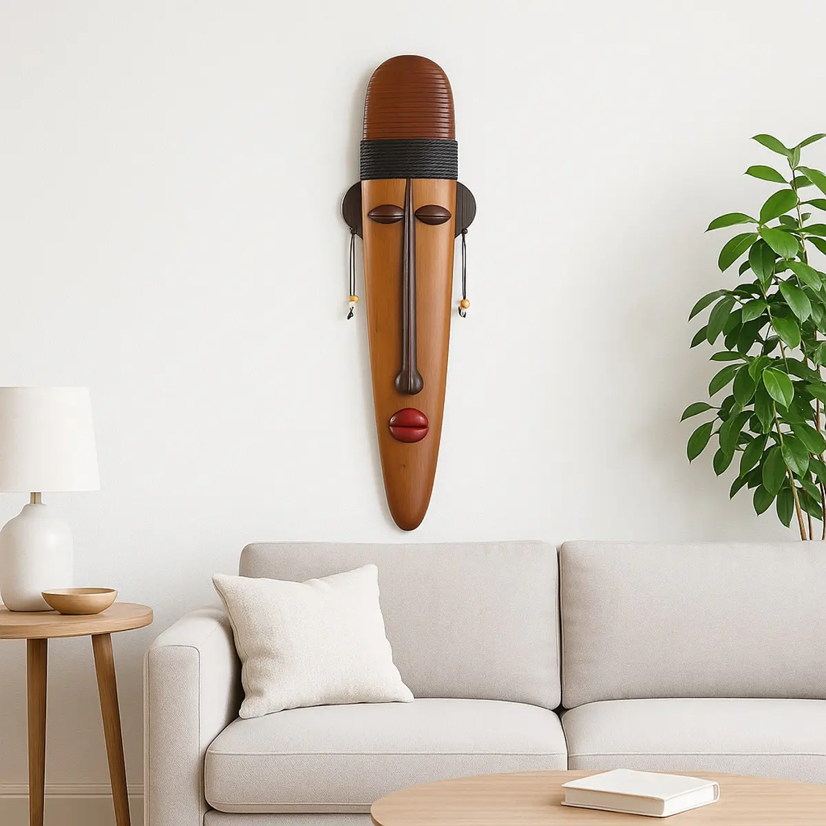 AI generated bamboo art on the wall