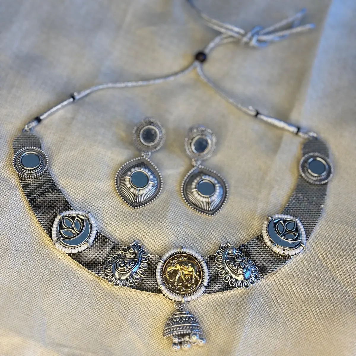 Royal Heritage Oxidized Necklace Set
