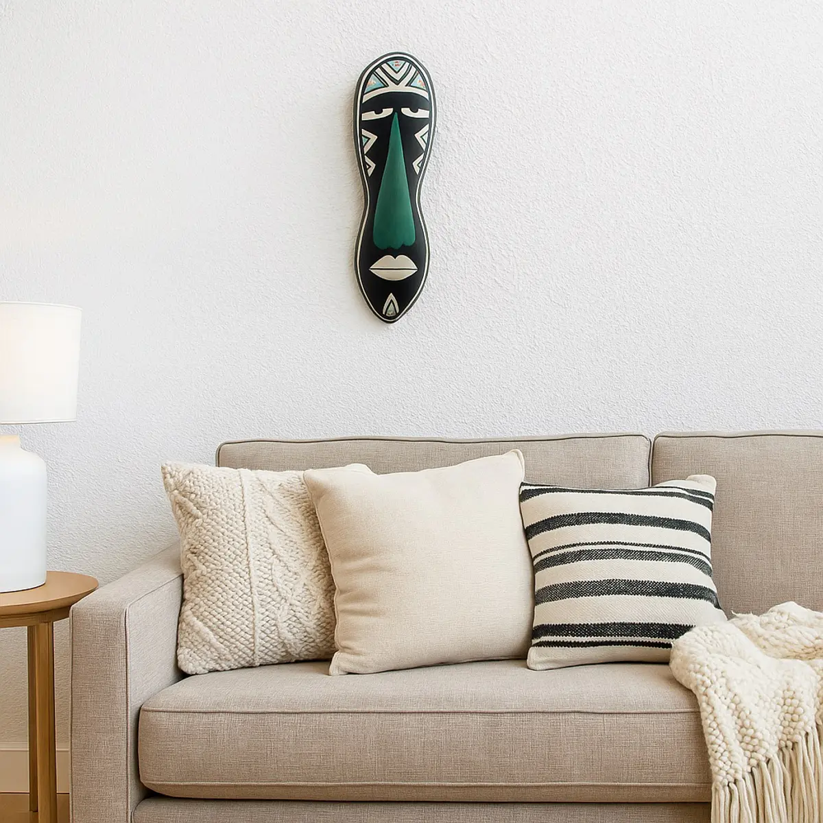 Totem Bamboo Mask for Home Decor