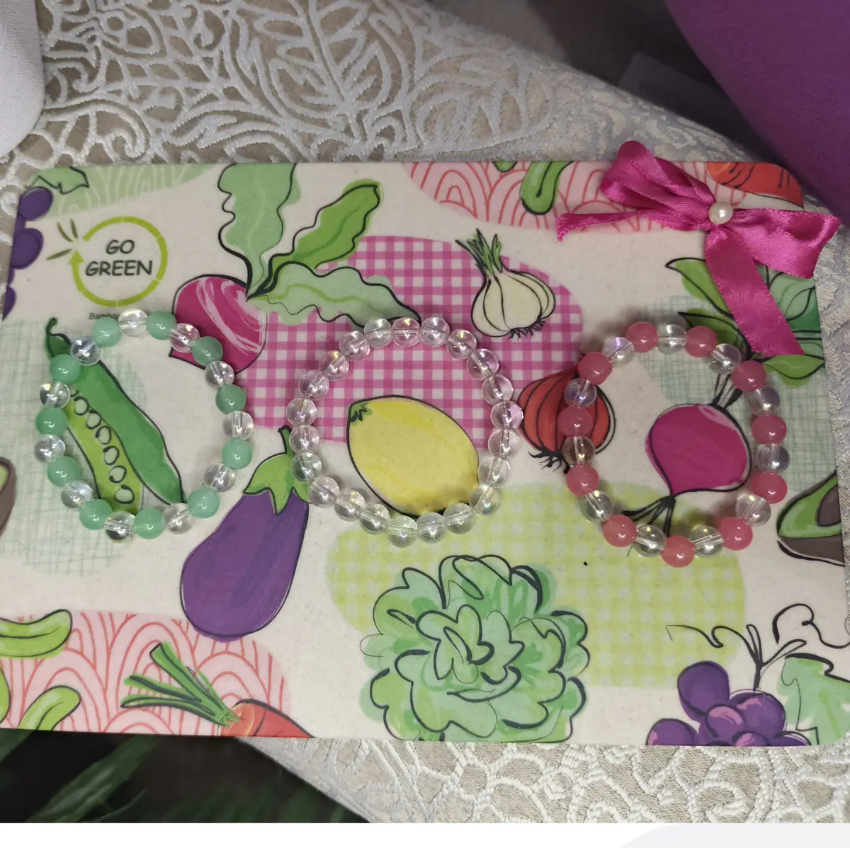 close-up of all 3 bracelets