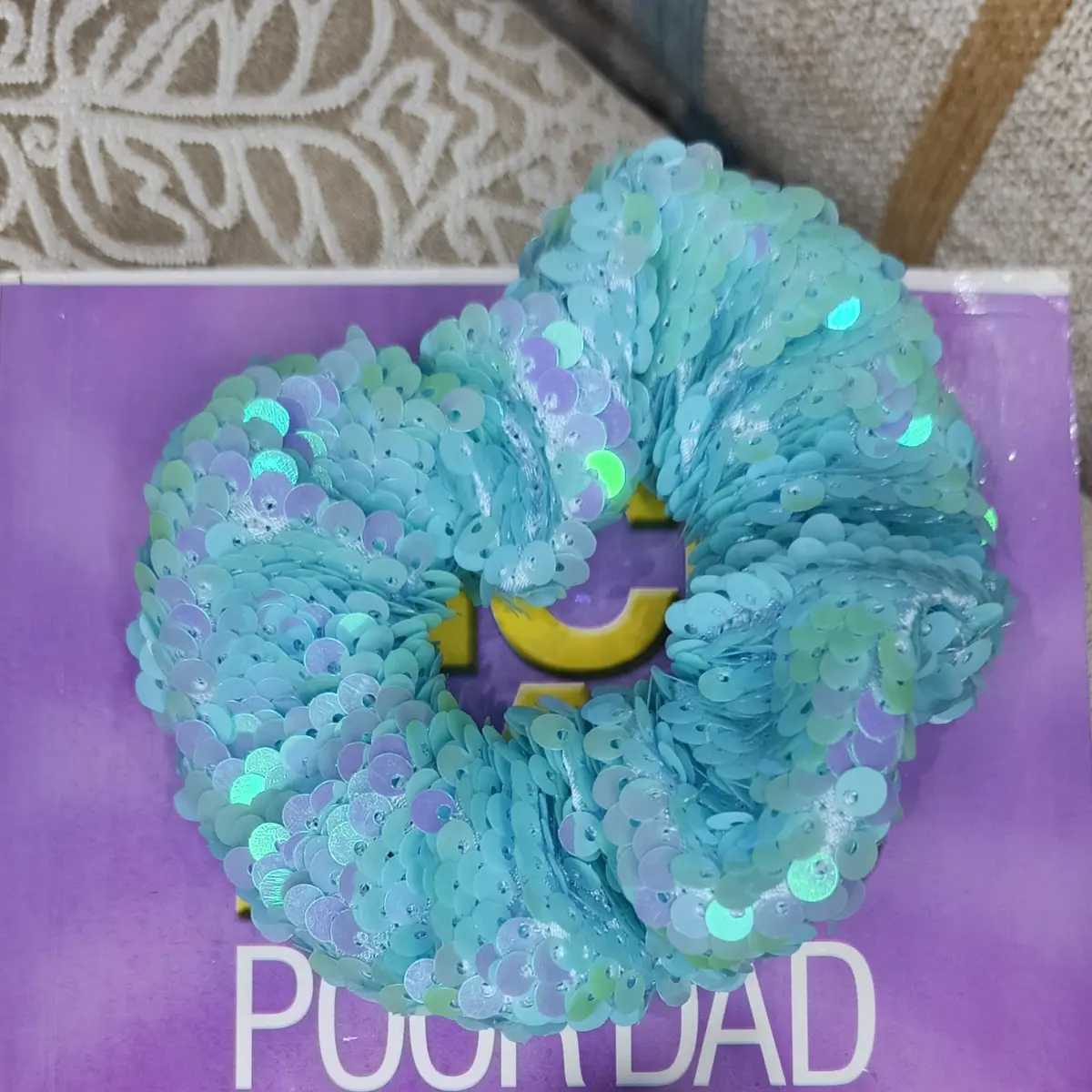 close-up of scrunchie