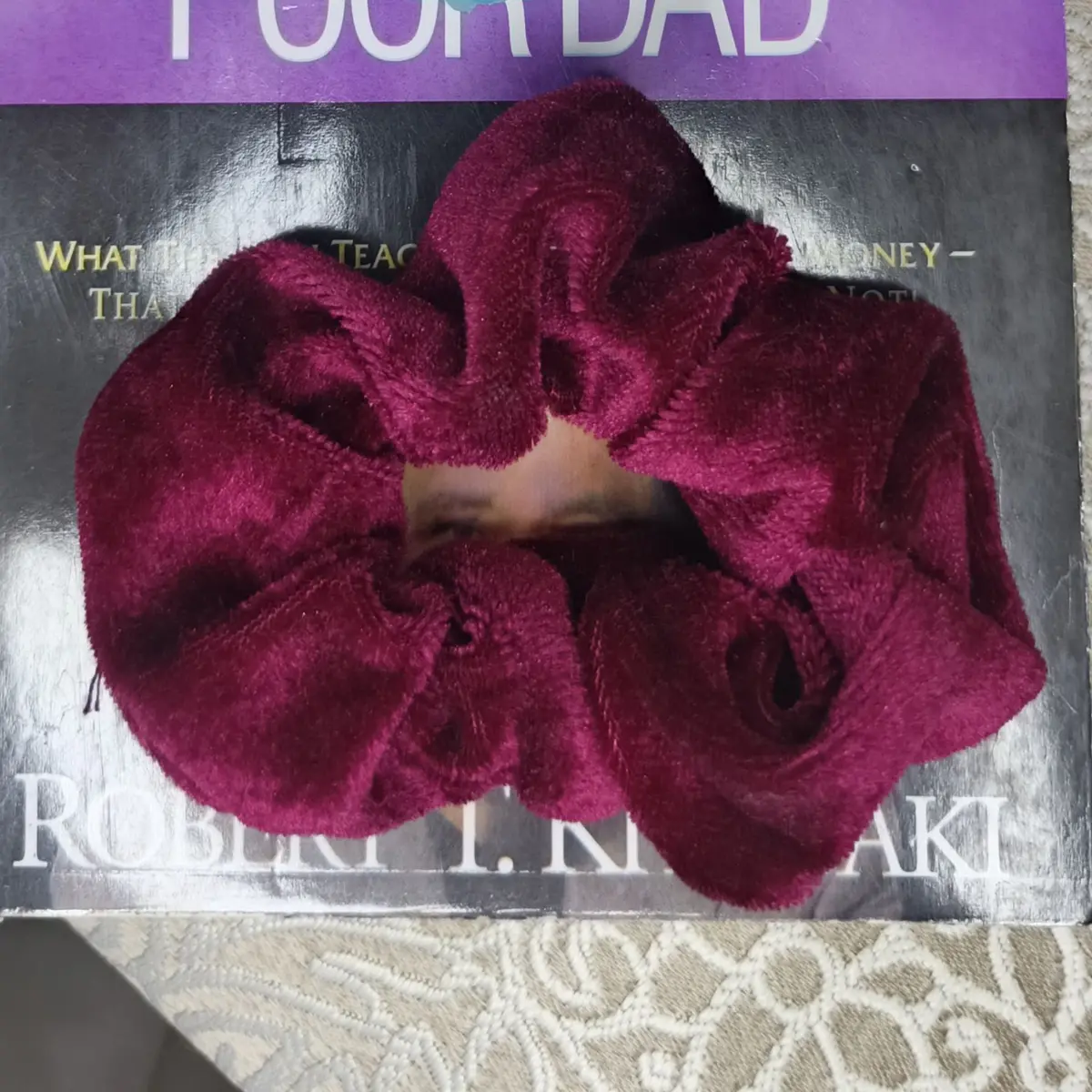 close-up of scrunchie