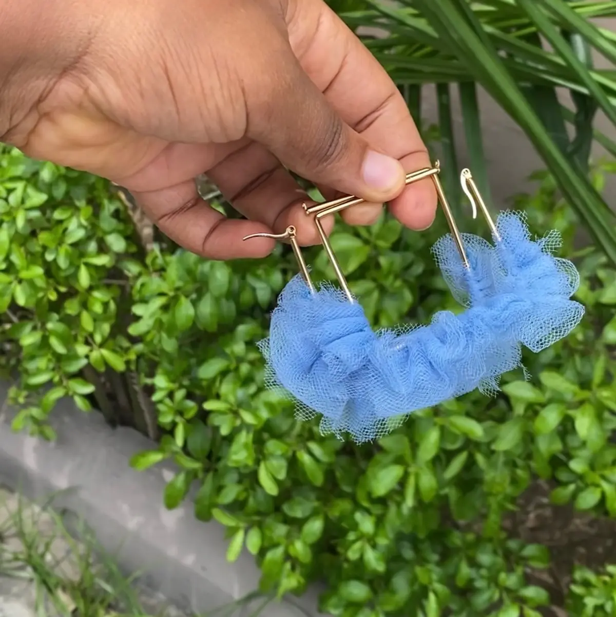 Handmade blue Airo earrings