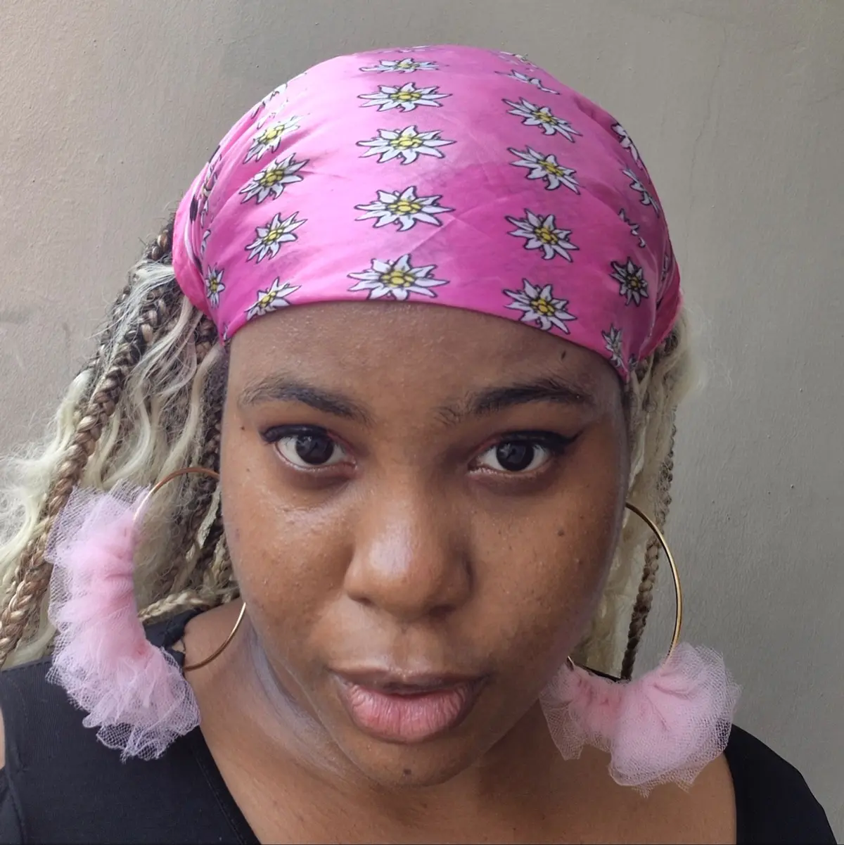 Handmade blush diitar earrings