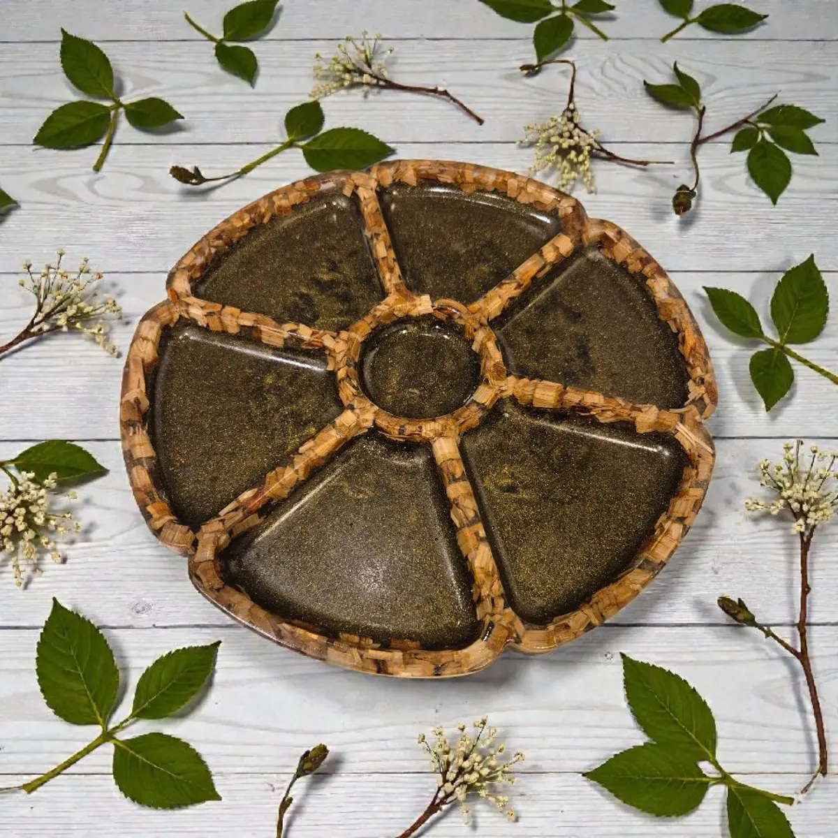 Handcrafted decorative tray 