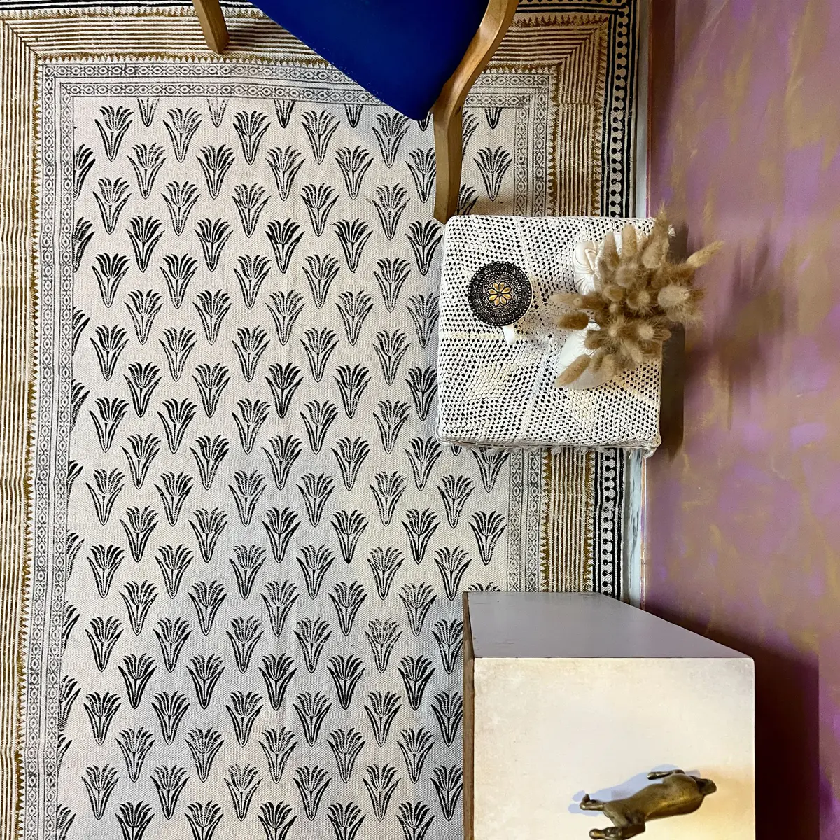 Buy premium handmade cotton rugs from India. Ethically crafted, stylish & perfect for living room and bedroom décor.